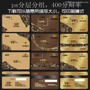 VIP会员卡 名片 贵宾卡金卡