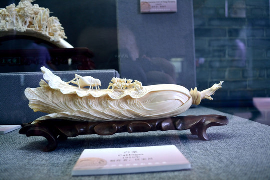 骨雕 艺术品 雕塑 玉白菜