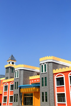 彩色城市建筑