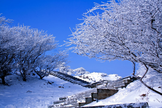 泰山雪景