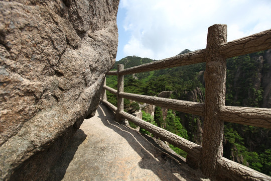 黄山 飞来石 悬崖 峭壁 石头