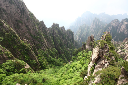 黄山 飞来石 悬崖 峭壁 石头