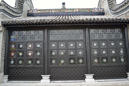 古亭 庭院 古建筑  走廊