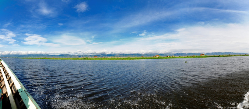 缅甸茵莱湖全景