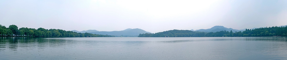 杭州西湖西里湖全景