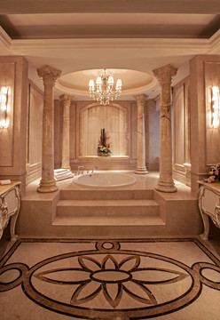 五星级酒店总统套房浴室