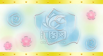 晕染玫瑰花纹