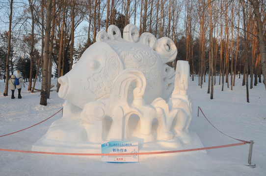雪雕优秀奖 如鱼得水