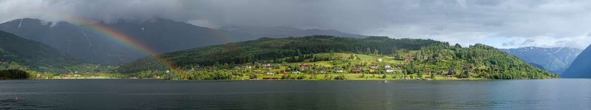 挪威峡湾风光全景图