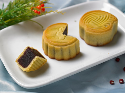 豆沙月饼 莲蓉月饼 月饼
