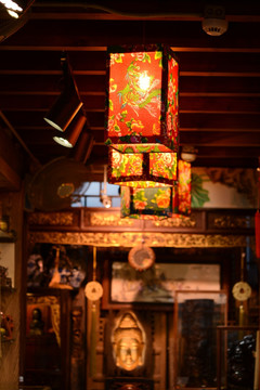 旅游商店传统灯笼
