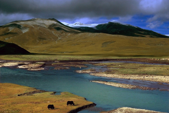 青藏高原 唐古拉山 高原湖泊
