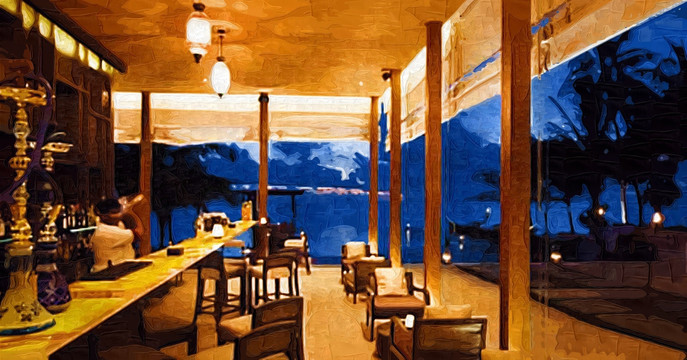 马尔代夫酒店室内装饰画
