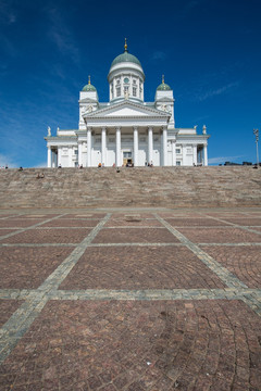 芬兰赫尔辛基白色大教堂