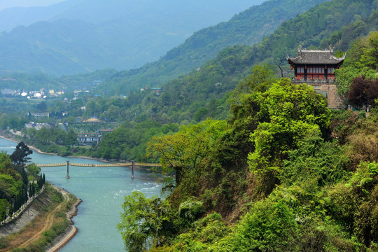 都江堰景区山水