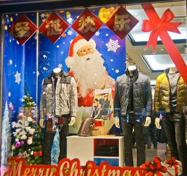 圣诞橱窗  商业展示