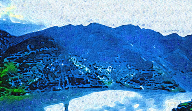 山谷风景画