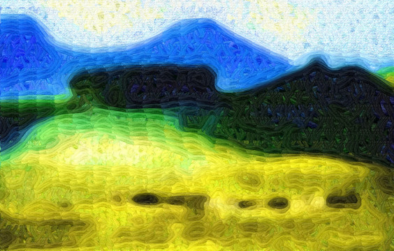 抽象山水画