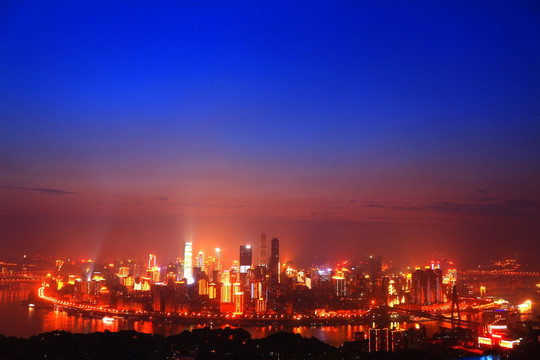 重庆渝中半岛美丽夜景