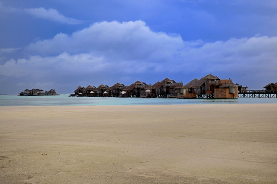 马尔代夫沙滩和水上屋