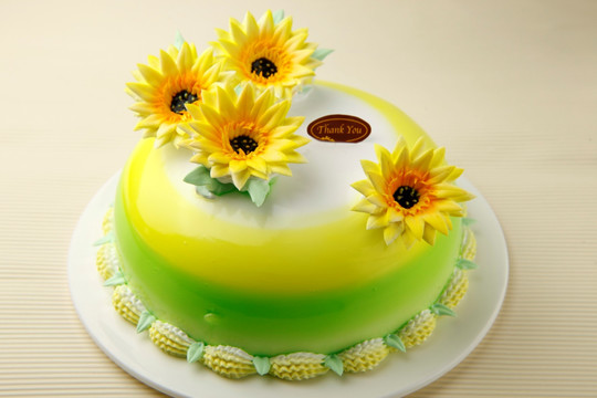 生日蛋糕向日葵