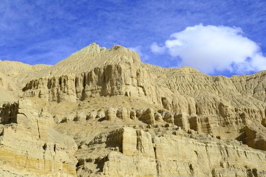 西藏风光扎达土林 冲蚀地貌