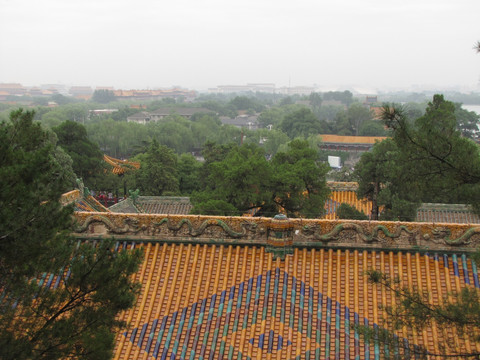 北京北海公园永安寺大殿屋顶
