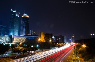 深圳市民中心红荔路夜景