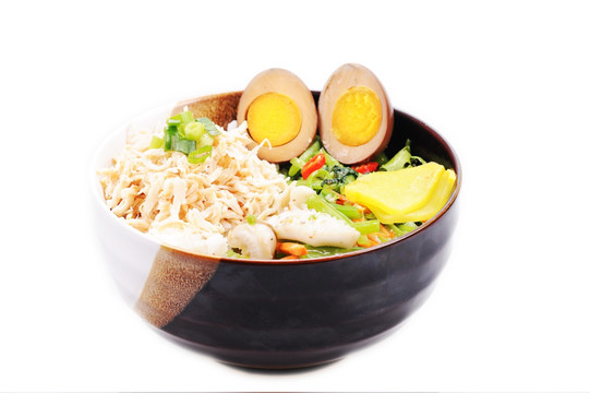 鸡丝卤蛋盖饭