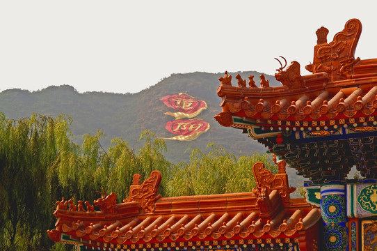 北京西山八大处 重阳巨型布幅