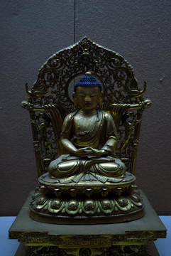雍和宫铜像释迦牟尼佛铜鎏金