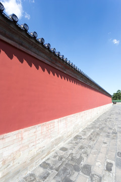 北京天坛红墙