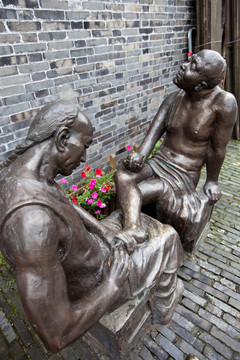 扬州东关街 民俗雕塑
