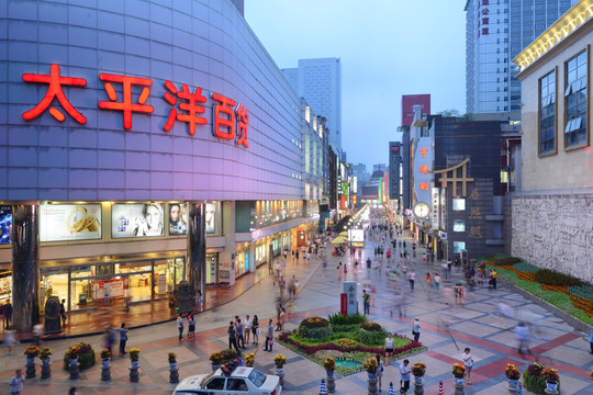 成都春熙路夜景