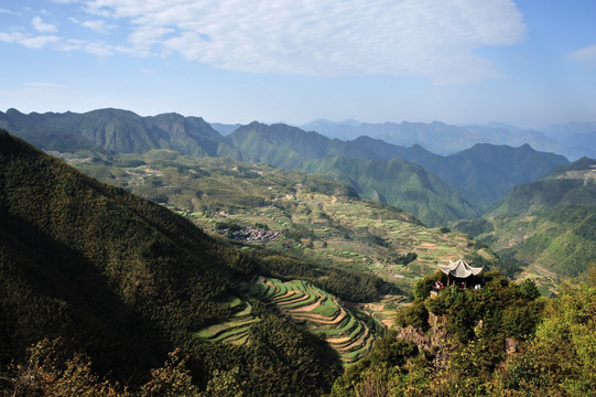 浙江丽水 南尖岩 山峰 早晨