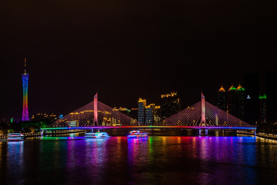 广州海印大桥夜景