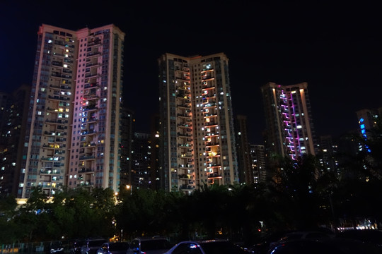 深圳建筑群夜景