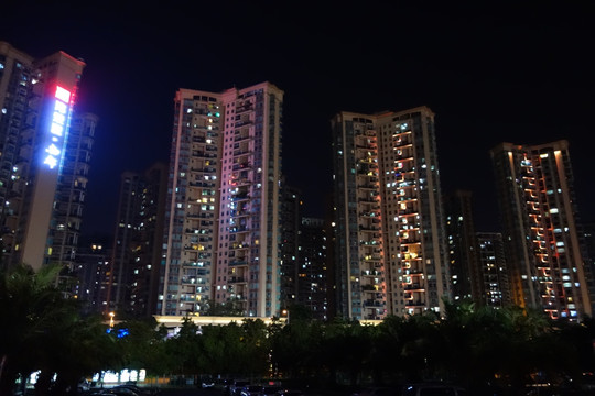 深圳建筑群夜景