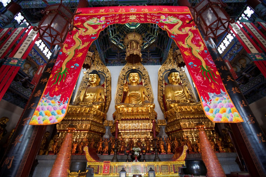 金山寺 寺庙 江天禅寺 佛像