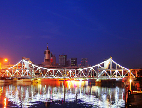 天津海河夜景