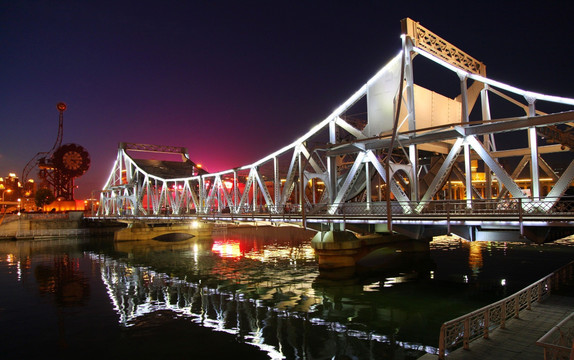 天津海河夜景