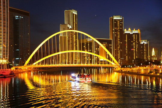 天津海河夜景