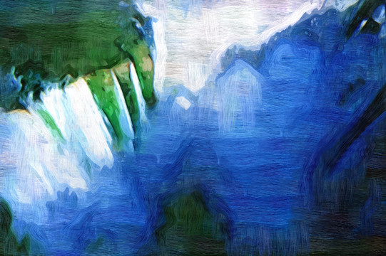 瀑布装饰画