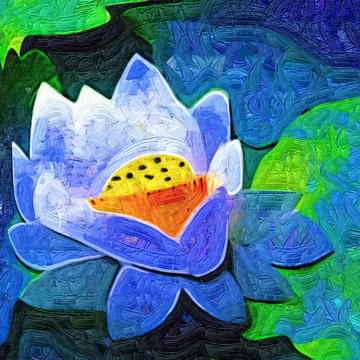 荷花装饰画