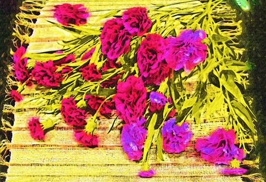 花卉彩画