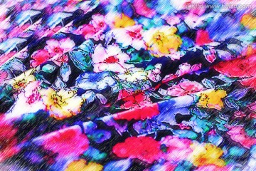 七彩花纹