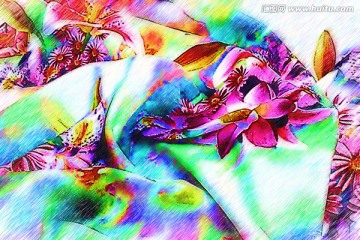 花纹油画