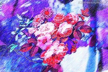 油画花卉