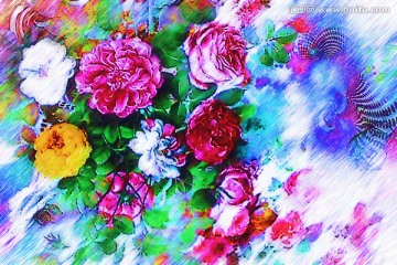 鲜花装饰画