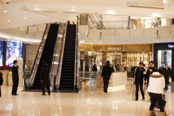 时尚购物 商场 现代建筑 电梯